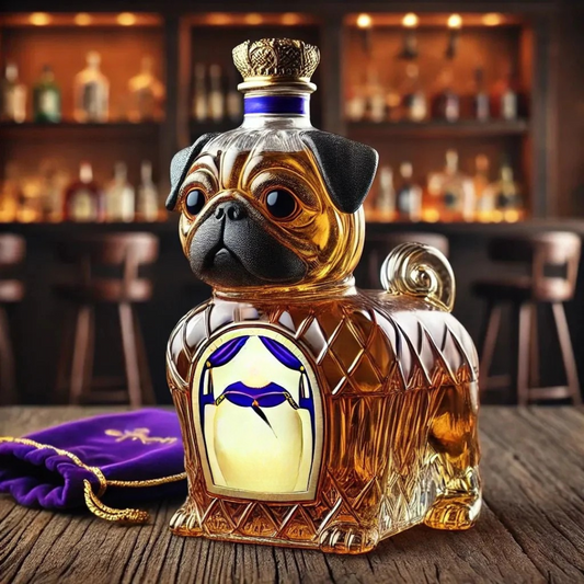 Kristall Whiskeykaraffe Hund Glas Dekanter