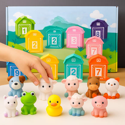 Montessori Lernspielzeug Silikon Bauernhof Tiere
