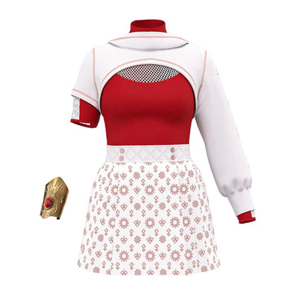 Kinder Kostüm Rot Weiß Vampir Outfit – Halloween Karneval Cosplay Kleid