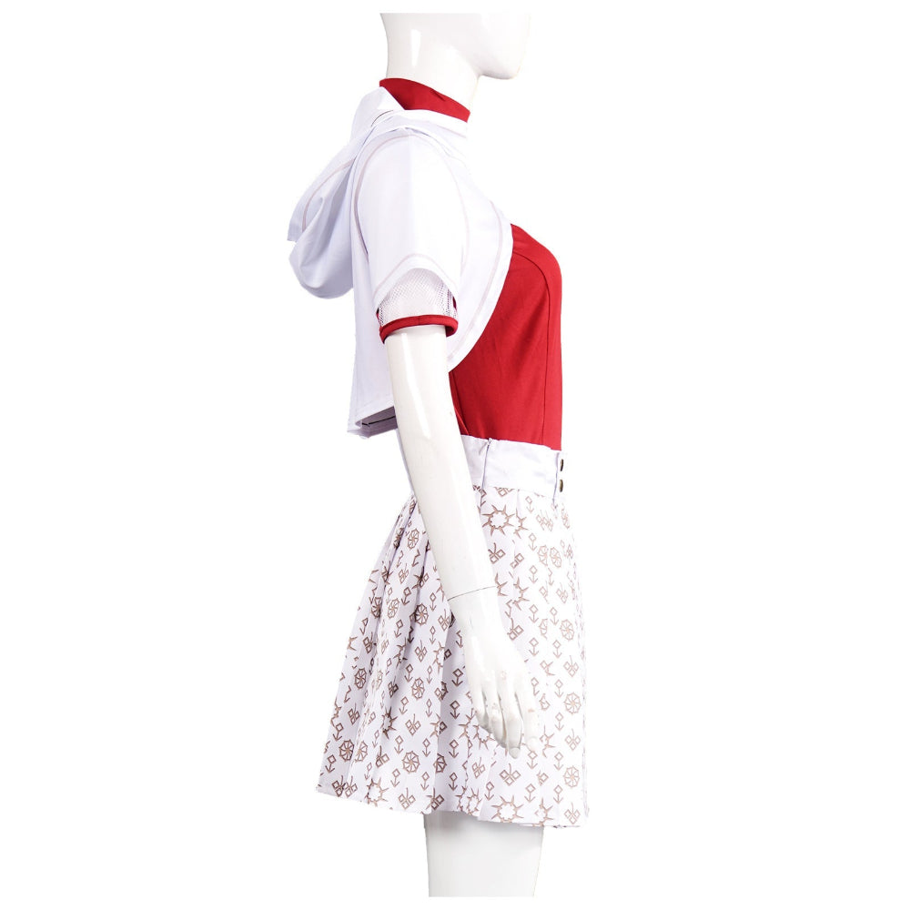 Kinder Kostüm Rot Weiß Vampir Outfit – Halloween Karneval Cosplay Kleid