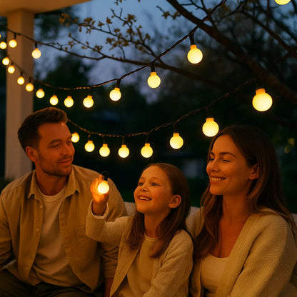 Solar LED Garten Lichterkette Außen Wetterfest