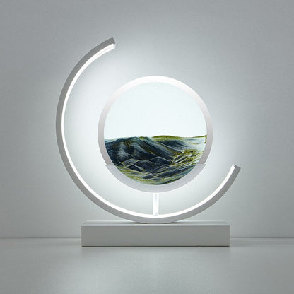 Tischlampe Sandbild LED Acryl Dekoleuchte