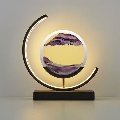 Tischlampe Sandbild LED Acryl Dekoleuchte