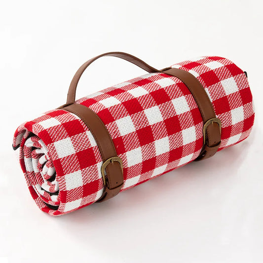 Picknickdecke Wasserdicht Kariert mit Tragegurt