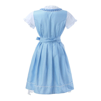 Damen Oktoberfest Spitzen Dirndl Kleid | Hochgeschlossen Midi