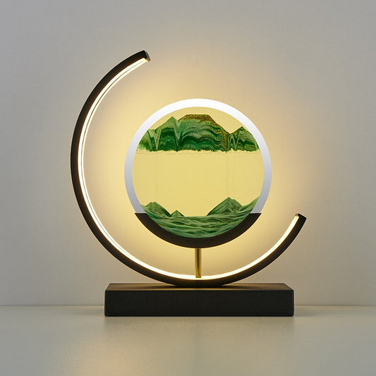 Tischlampe Sandbild LED Acryl Dekoleuchte