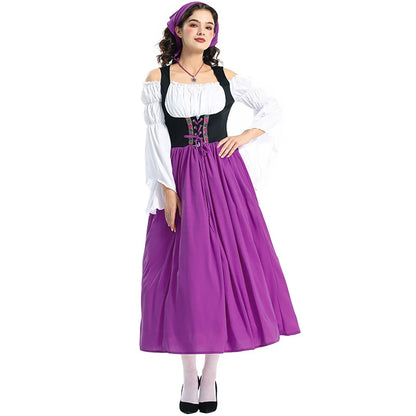 Damen Oktoberfest Dirndl Kleid | Traditionell, Schulterfrei Midi