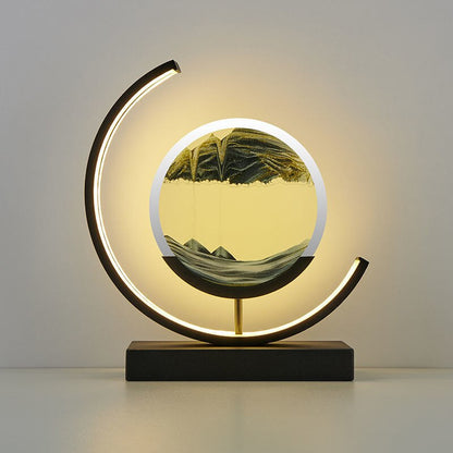 Tischlampe Sandbild LED Acryl Dekoleuchte