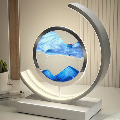 Tischlampe Sandbild LED Acryl Dekoleuchte