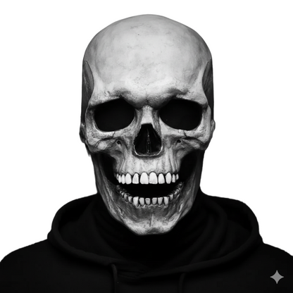 Realistische Latex Schädelmaske mit Beweglichem Kiefer