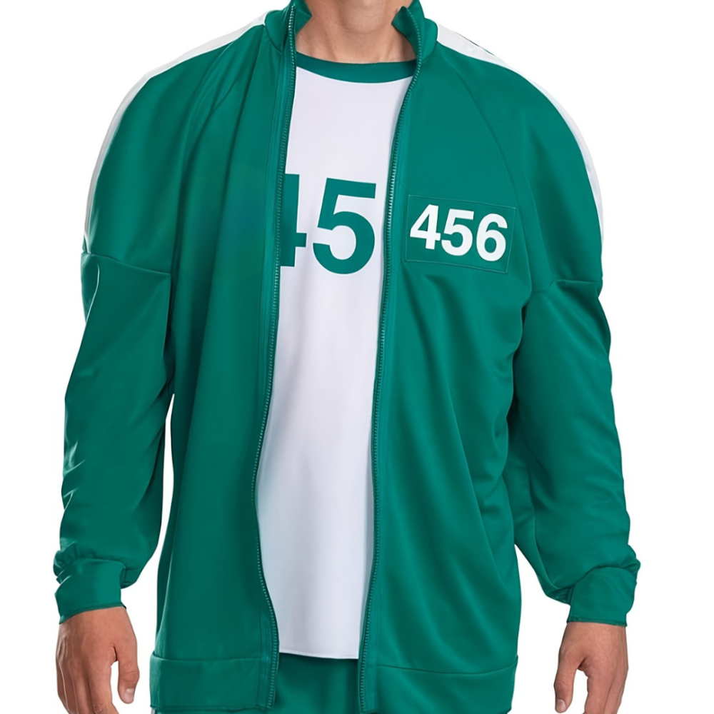 Herren Grüner Trainingsanzug Kostüm Polyester