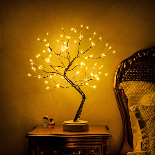 LED Baum Tischlampe warmweiß dimmbar Dekoleuchte