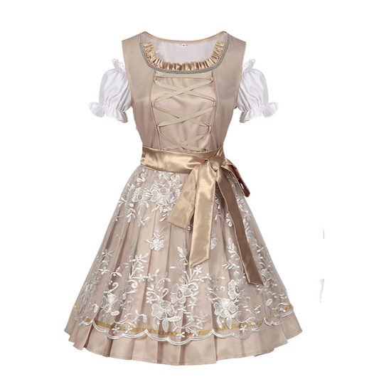 Damen Oktoberfest Kleid 2025 | Dirndl Set mit Bluse