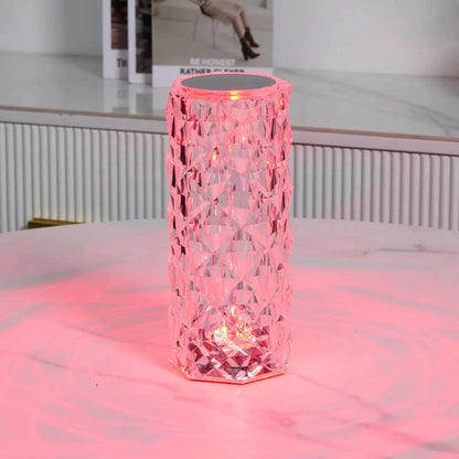 Tischlampe Acryl Kristalloptik mit Farbwechsel