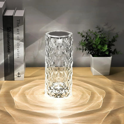 Tischlampe Acryl Kristalloptik mit Farbwechsel
