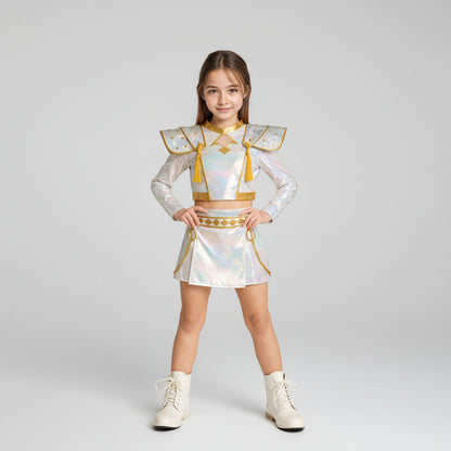 Kinder Kostüm Kriegerin Halloween Karneval Cosplay Set