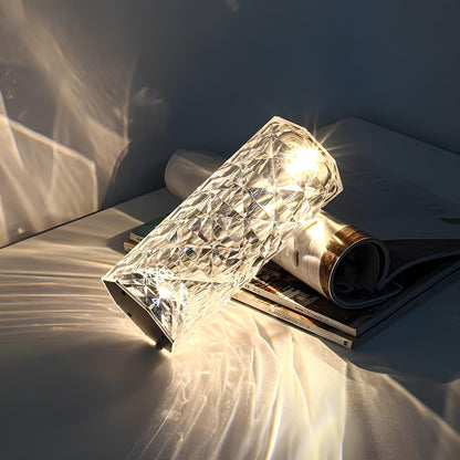 Tischlampe Acryl Kristalloptik mit Farbwechsel
