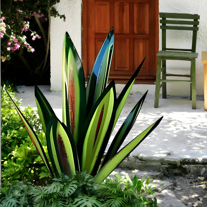 Metall Deko Agave Pflanze Garten Skulptur