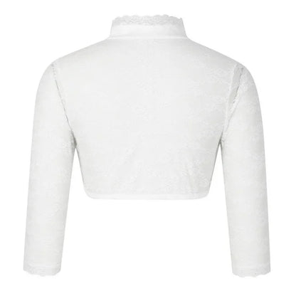 Damen Oktoberfest Dirndlbluse 2025 Kurzarm Spitze