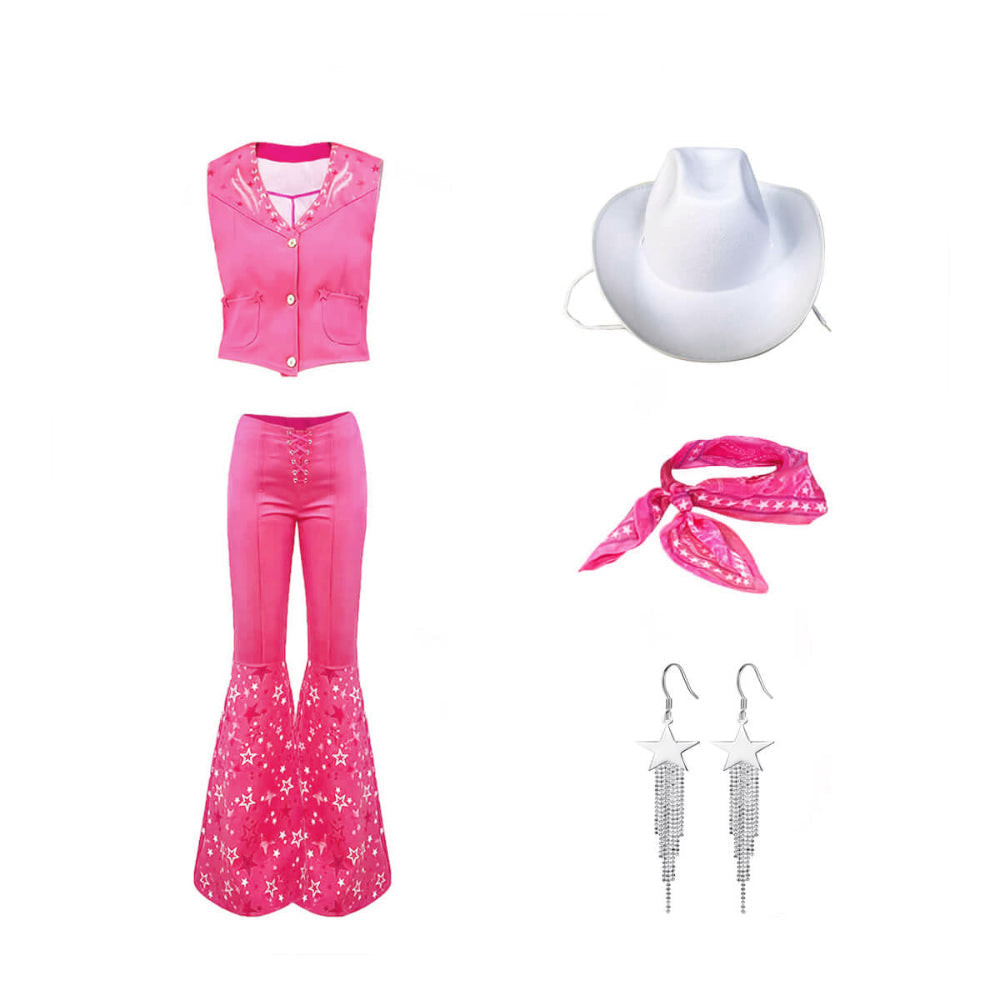 Western Paar Kostüm Set Cowboy Cowgirl Outfit