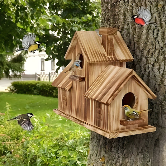 Vogelhaus Holz Rustikal Mehrfach Nistkasten