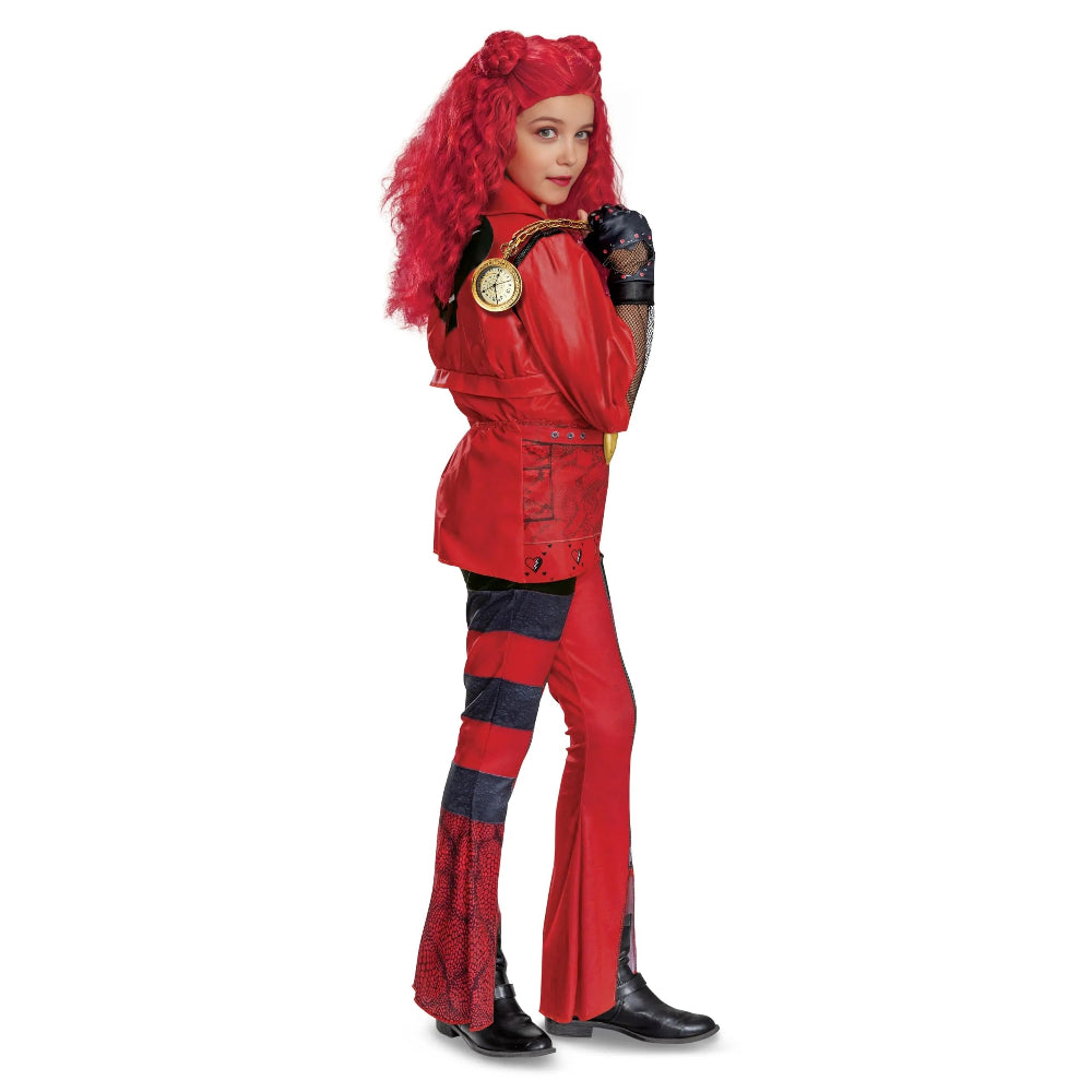 Mädchen Kostüm Set Rot Schwarz Jacke Hose Halloween Fasching