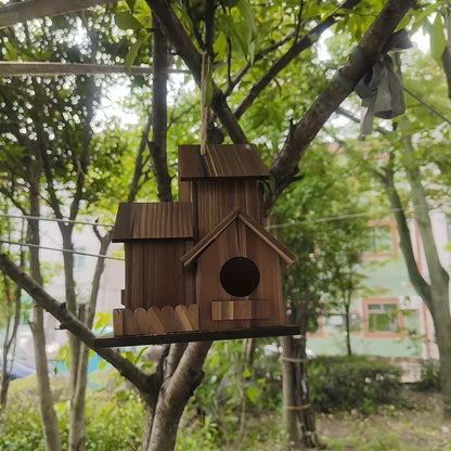 Rustikales Holz Vogelhaus Mehrkammer Outdoor