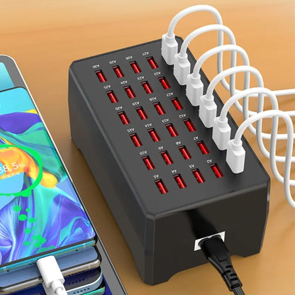 USB Ladestation Mehrfach Ladegerät 30 Ports