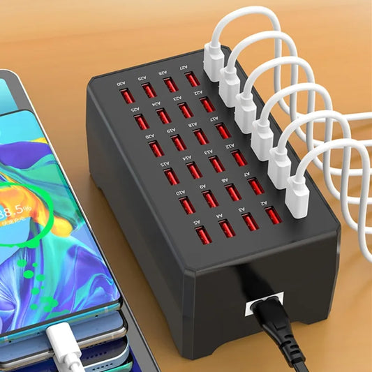 USB Ladestation Mehrfach Ladegerät 30 Ports