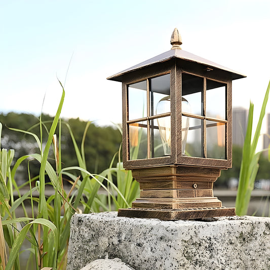 Gartenlaterne Metall Glas Wetterfest Außen