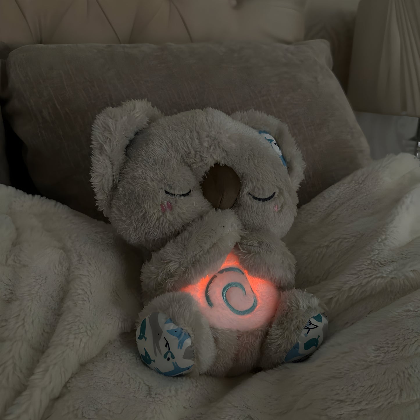Baby Kuscheltier Einschlafhilfe mit Licht