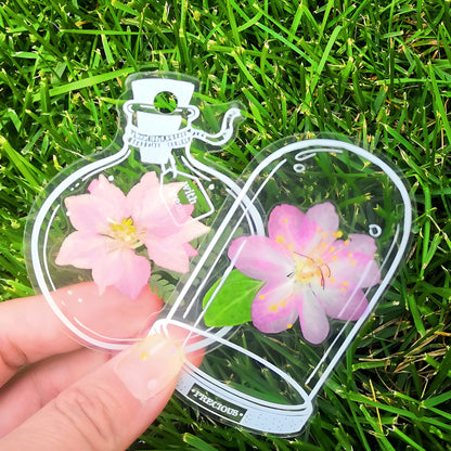Lesezeichen Transparent Trockenblumen Handgemacht