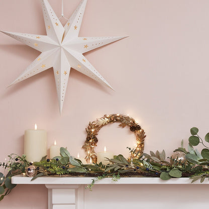 LED Papiersterne Weiß Weihnachtsdeko Innen