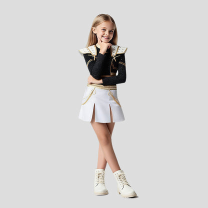 Halloween Cosplay Kostüm Kinder Schwarz Weiß