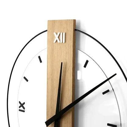 Wanduhr Minimalistisch Eiche Holz Geräuschlos