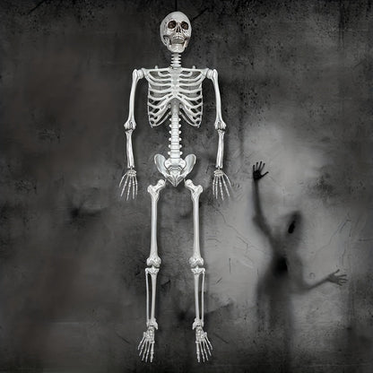 Giant 6 Ft Halloween Skeleton Decoration | Posable Life-Size - Image 3