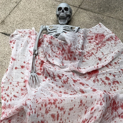 Giant 6 Ft Halloween Skeleton Decoration | Posable Life-Size - Image 4