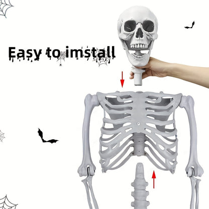 Giant 6 Ft Halloween Skeleton Decoration | Posable Life-Size - Image 5