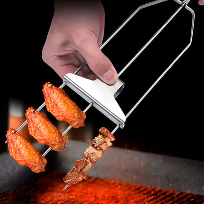 Grillspieße Edelstahl Dreifach BBQ Set