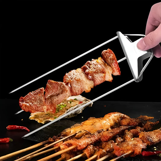 Grillspieße Edelstahl Dreifach BBQ Set