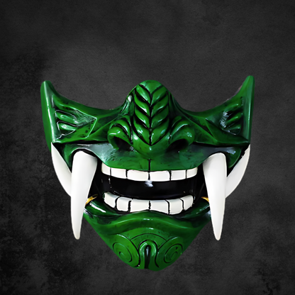 Halbe Oni Maske - Dämonisches Samurai Design - Image 3