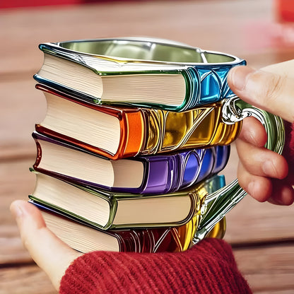 Glas Becher Buntes 3D Buch Design