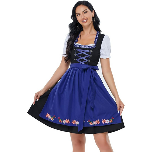 Damen Oktoberfest Dirndl Kleid | Kurz Bestickt