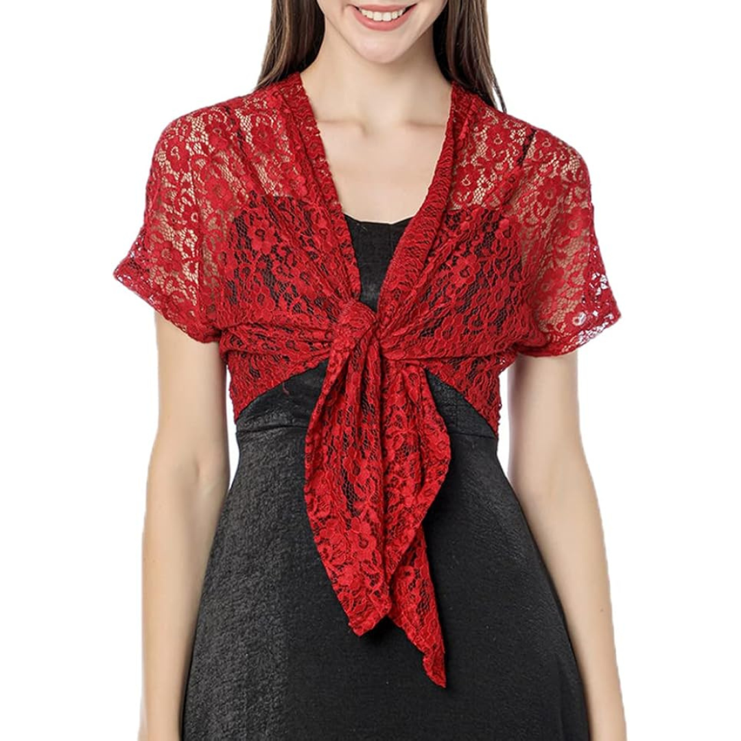 Damen Oktoberfest Dirndl Bluse | Kurzarm Spitze