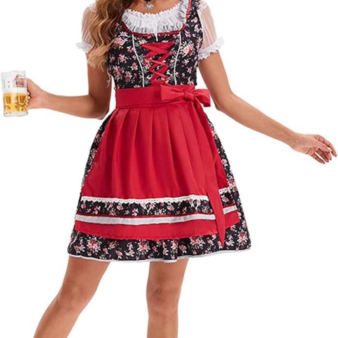 Damen Oktoberfest Outfit | Kurz Bestickt