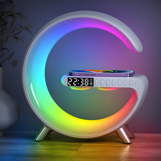 Kabelloses Ladegerät mit LED Uhr und Licht