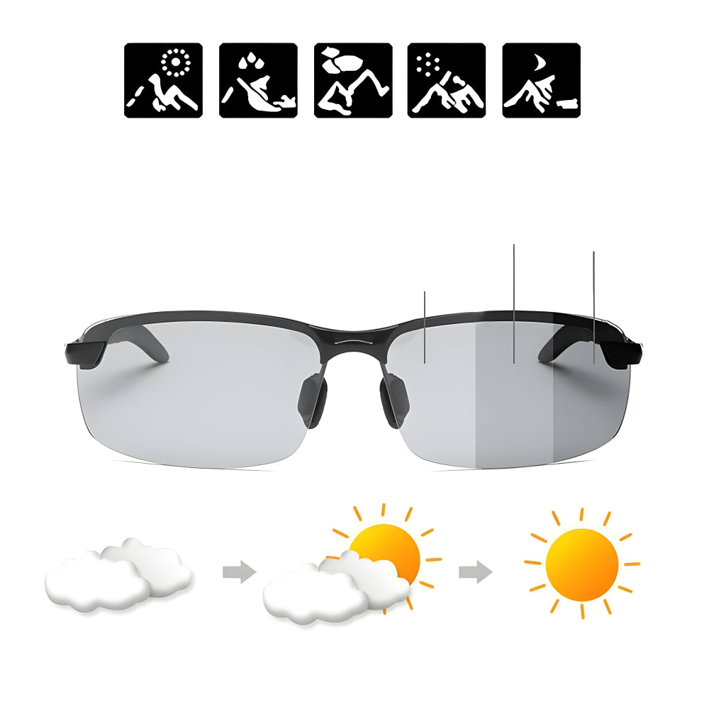 Sonnenbrille Metallrahmen Polarisierte Photochrom Gläser