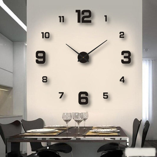 Wanduhr Modern Schwarz Kunststoff Dekoration