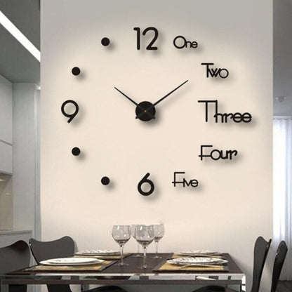 Wanduhr Modern Schwarz Kunststoff Dekoration
