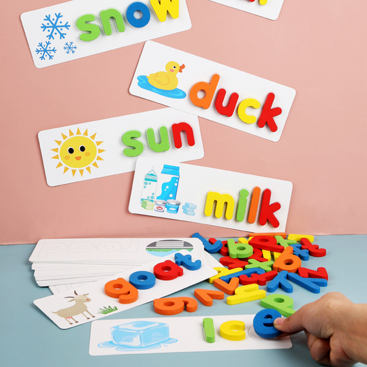 Lernspielzeug Holzbuchstaben Pädagogisches Spielset